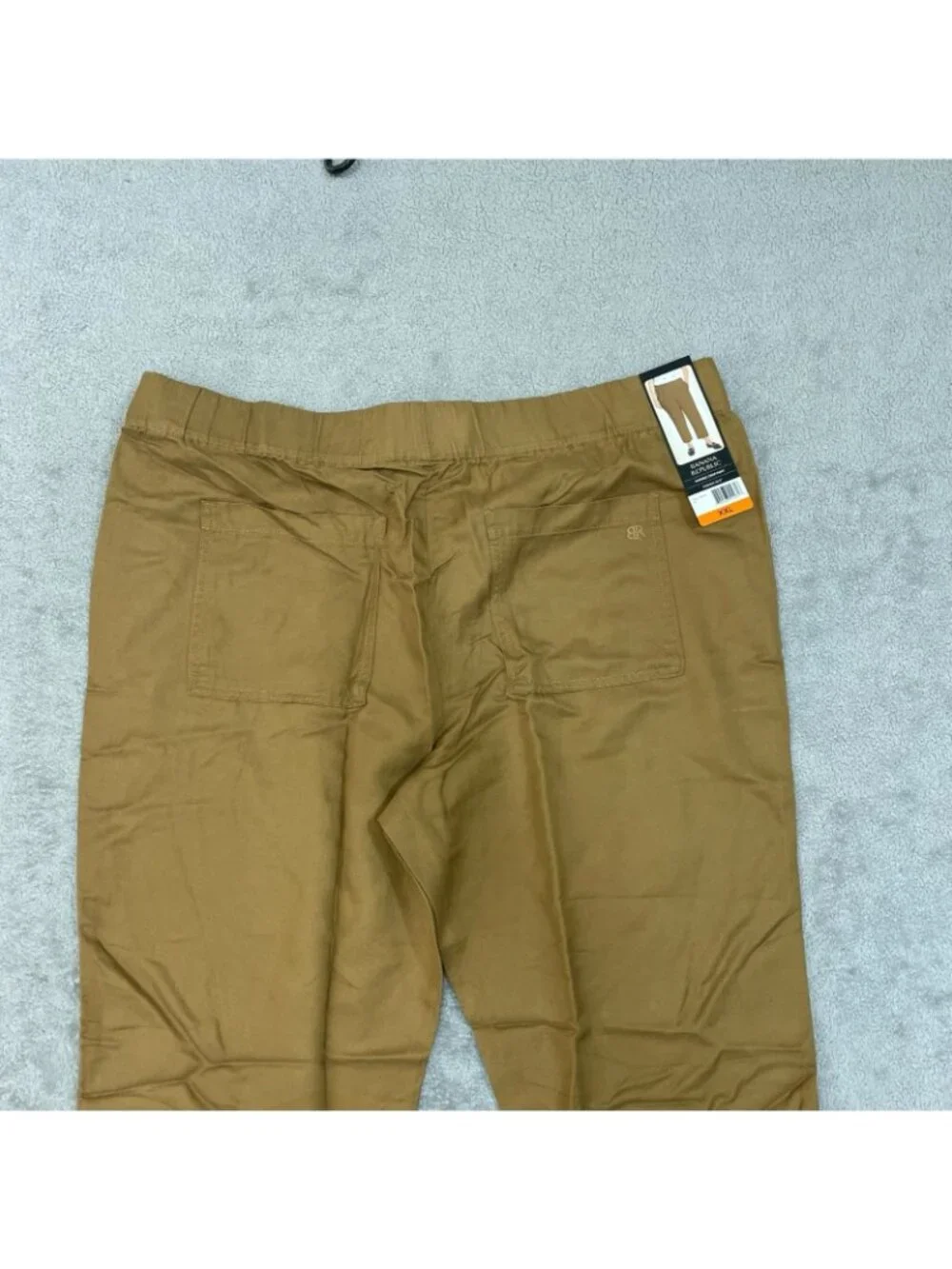 NWT Banana Republic Women's XXL Tapered Crop Pant Tan Pull-On Elastic B1703